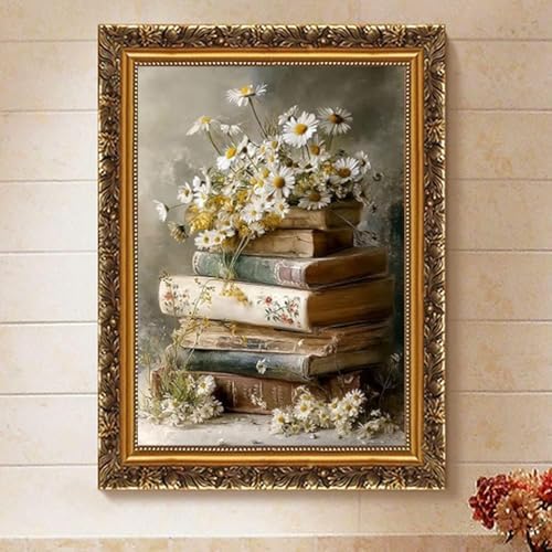 Diamond Art Kits for Adults,Daisy Book Diamond Painting Kits 12 x 16in