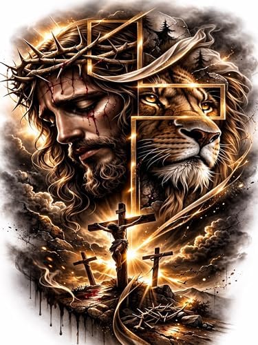 Diamond Art Kits for Adults,Jesus Diamond Painting Kits for Beginner