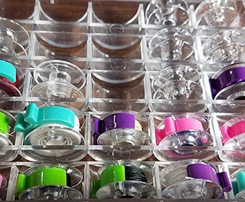 12 Piece Bobbin Holder Set for Sewing Machines - Bobbin Clamps for Organizing Threads and Avoiding Tangles