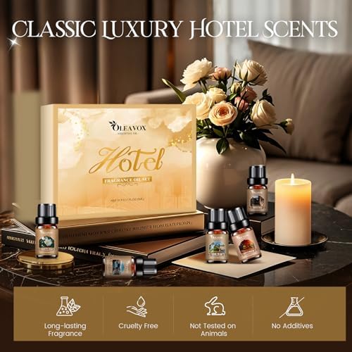 Hotel Essential Oils Gift Set,Inspired by 5 Star Hotel Scents for Diffuser