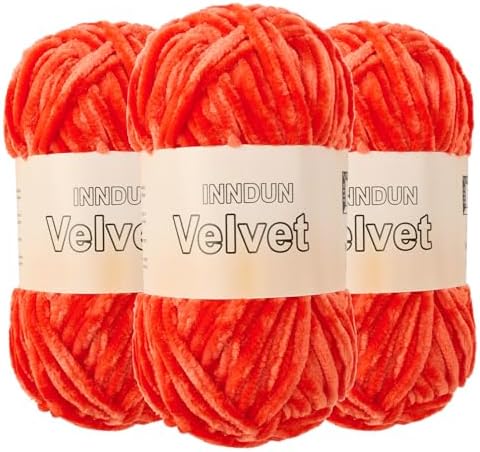 Soft Velvet Chenille Yarn for Crocheting, Super Bulky Yarn for Blankets