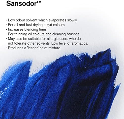 Winsor & Newton Sansodor Low Odor Solvent, 75ml (2.5oz) Bottle