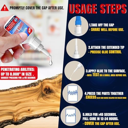 ALECPEA Medium-Thick CA Glue (500 CPS) 20g - Instant Bond Adhesive