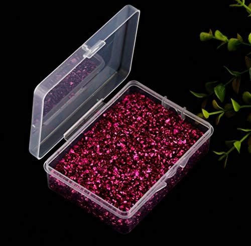 Crushed Glass Irregular Metallic Chips Sprinkles Chunky Glitter Rose Red 100g 2-4mm for Nail Arts Craft DIY Vase Filler Epoxy Resin Mold Scrapbooking Jewelry Making Decoration (Rose Red, 2-4mm)