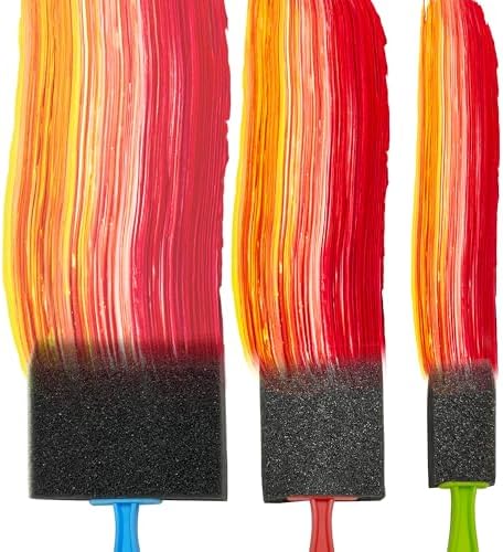 24Pcs Foam Paint Brushes, Sponge Brushes for Painting, (1", 2" and 3")