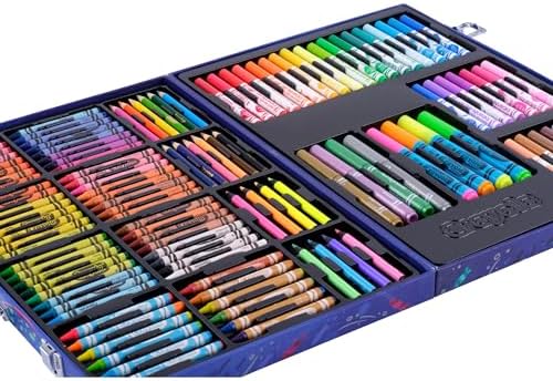 Crayola Art Kit with Neon & Metallic Art Supplies, Includes Crayons, Markers & Colored Pencils, Craft Activity, Gift for Kids, Ages 5, 6, 7, 8