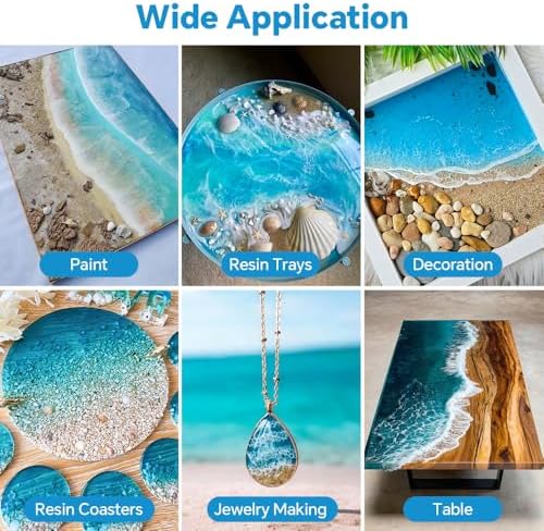 Sea Blue Epoxy Resin Pigment 100ml/3.4 fl.oz, High Concentration Liquid Colorant for Resin Art, Ideal for Creating Waves, Cells, and Unique Ocean DIY Crafts