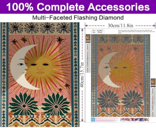 Sun and Moon Diamond Art Kits for Adults, Diamond Painting Kits for Adults