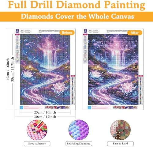 Diamond Art Kits for Adults & Beginners, Waterfall Diamond Painting Kit