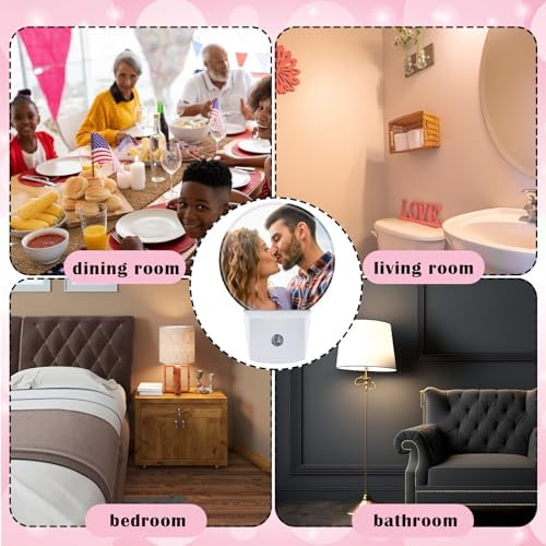 Tujoe 6 Pcs Halloween Plug into Wall Night Light Sublimation Blank, Round