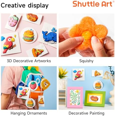Shuttle Art 68 Pcs Magic Foam Texture Painting Refill Paper Kit - 60 Sheets of Upgraded Foam Texture Paper for a Magical 3D Effect
