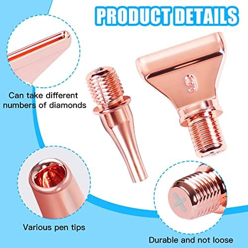 29 PCS Metal Thread Tips Diamond Painting Tools, 3 Art Pens,13 Upgraded Variety of Stainless Steel Tips, No Loosen, Diamond Painting Accessories for DIY Craft, (WBRR)