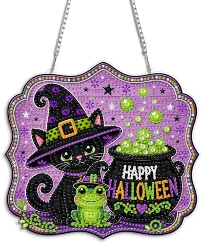 Halloween Diamond Art Hanging Kit for Adult, Diamond Art Painting 8x8inch