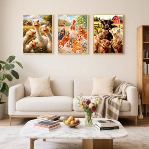 Vesmiral 3 Pack Diamond Art Kits for Adults 12x16inch