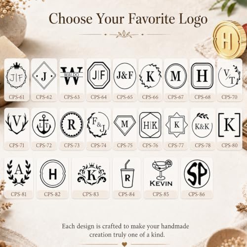 Personalized Soap Stamp for Homemade Soap, Unique DIY Soap Making Supplies | Custom Stamp Logo 86 Designs/Your Own Branding Logo Text, Handmade Soap Making Kit, Soap Craft Tools Handcrafted Wedding Gift
