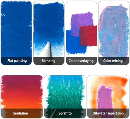 Artecho Oil Pastels Set of 120 Colors (10 x 70 mm) | Soft Oil Pastels, For Art Painting, Drawing, Blending, For Artists, Beginners, Students, Teachers