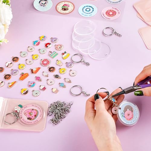 151Pcs Keychain Blanks Kit, DIY Keychain Making Kit With Clear Acrylic Blanks, Key Rings, Keychains Making Supplies