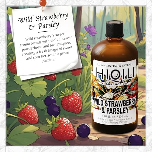 HIQILI Wild Strawberry & Parsley Fragrance Oil for Candle - 5.07 Fl Oz