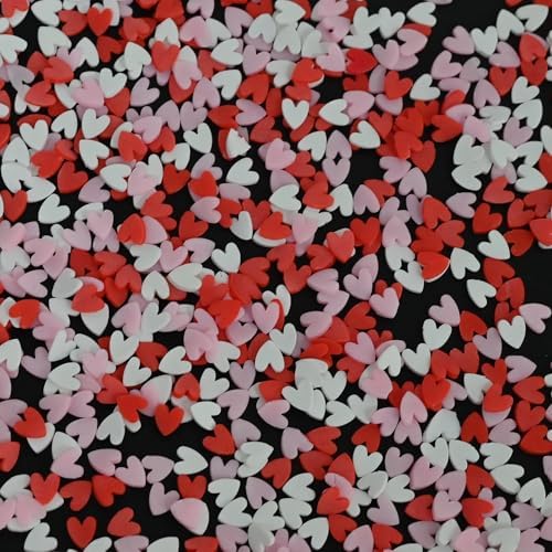 LIKETURE Fake Sprinkles 110G Non-edible Polymer Clay Sprinkles Fake Candy Sprinkles Slime Sprinkles Faux Sprinkles for Resin Slime Add Ins Plastic Sprinkle Nail Art Shaker Card Filler (Pink)