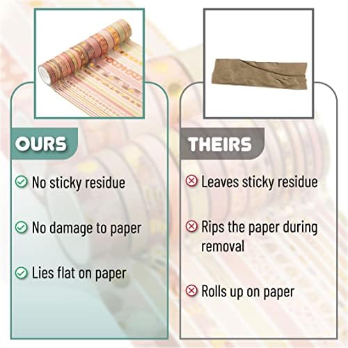 Mr. Pen- Washi Tape Set, 21 Rolls, Assorted Sizes, Boho Design | 5.5 Yards/Roll, Washi Tape for Scrapbook, Arts, Crafts, Journals and Planners