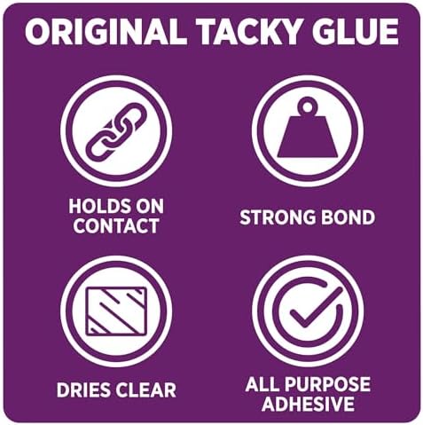 Aleene's Original Tacky Glue, All Purpose Adhesive, Perfect for Crafts and DIY Projects, Dries Fast and Clear, 2 fl oz 6-Pack
