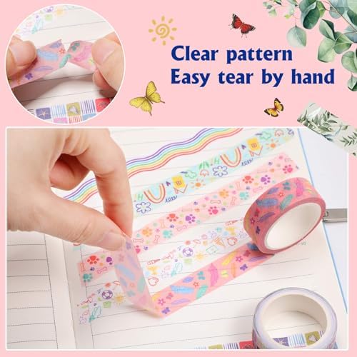TaoBary 33 Rolls Washi Tape Set, 15mm Holiday Seasonal,Cool Style
