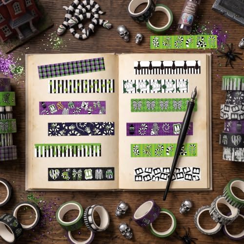 Halloween Beetle Washi Tape - 12 Rolls Horror Decorative Tape