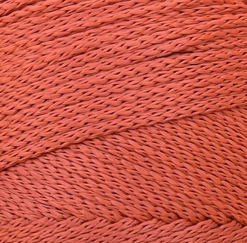 Polyester Macrame Cord 2mm x 251 Yards, 100% Polypropylene Premium Macrame Rope, Colorful Yarn Crochet Macrame Bag Craft for Wall Hangers, Bags, Bottom Plates, Carpets (Brick, 1 Skein)