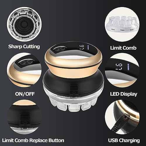 KEMEI Hair Clipper for Men Automatic Circular Hair Trimmer Self-Haircut Kit