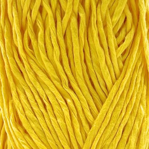 S Sensy Softee Raffia - Polyester Raffia Yarn 5 Skeins Yellow 109 Yards 4oz