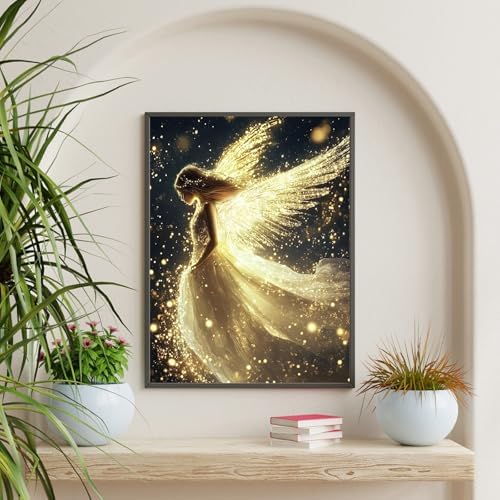 Okarina Diamond Art Kits for Adults & Beginners, Angel Diamond Painting Kit