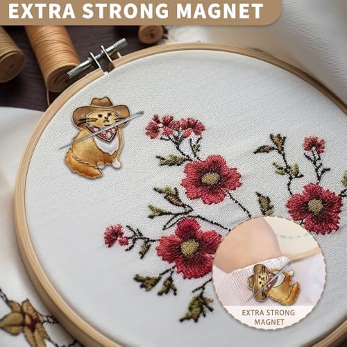 Needle Minder Magnet, Magnetic Needle Minder, Needle Minders Magnetic Cross Stitch Accessories, Magnetic Needle Holder, Life Tree, Butterfly, Cats, Owl, Heart (Garfield)