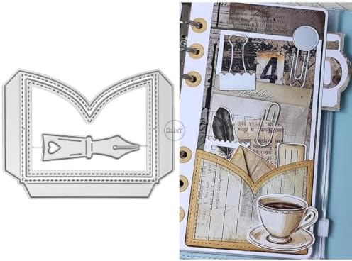 Book Label Pen Nib Metal Cutting Dies for Card Making