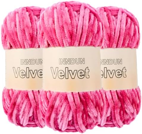 Soft Velvet Chenille Yarn for Crocheting, Super Bulky Yarn for Blankets