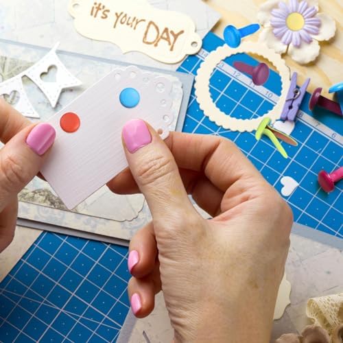 Hotop 500 Pcs Brad for Paper Crafts Metal Paper Fasteners,Multicolor