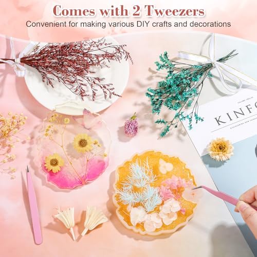Real Dried Flowers 100% Natural Dried Flowers, Mixed Colors Dried Leaf Flowers for DIY Arts and Crafts Candles Resin Jewelry Nail Pendant Cards Scrapbooking Wedding Home Decoration (Blue)