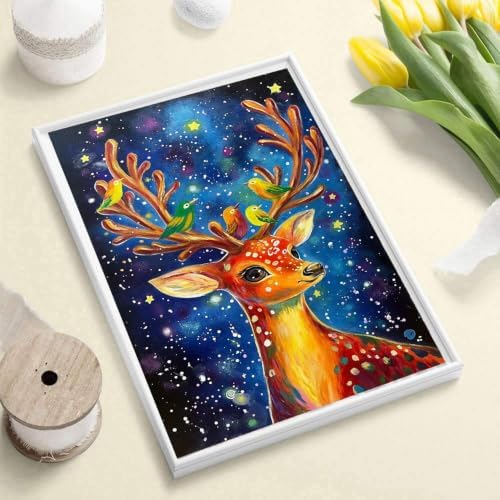 Diamond Art Kits for Adults,Xmas Deer Diamond Art Painting Kits for Adults
