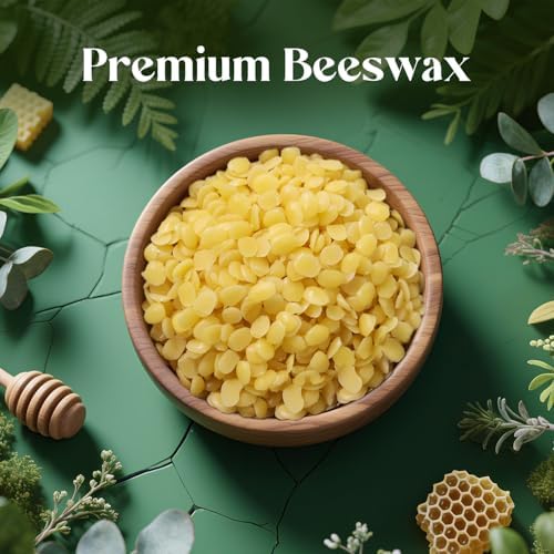 NORVENCE Beeswax Pellets 5LB, Pure & Natural Yellow Beeswax for Candle Making, DIY Skin Care, Lip Balm, Soap, Lotion, Creams & Wood Polishing – 5LB