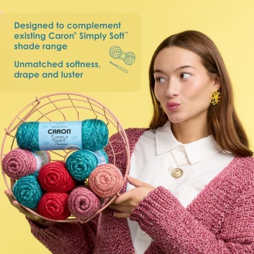 Caron Simply Soft Sunkissed Yarn for Crocheting, Plum Tonal, 3-Pack
