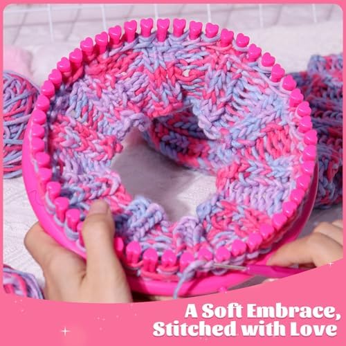PREBOX Knitting Loom Kit for Kids and Beginners, Hat and Scarf, Rose