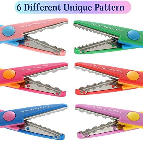 Mr. Pen- Craft Scissors Decorative Edge, 6 Pack, Bright Zig Zag Scissors | for Crafting, Scrapbooking, Fancy Pattern Design