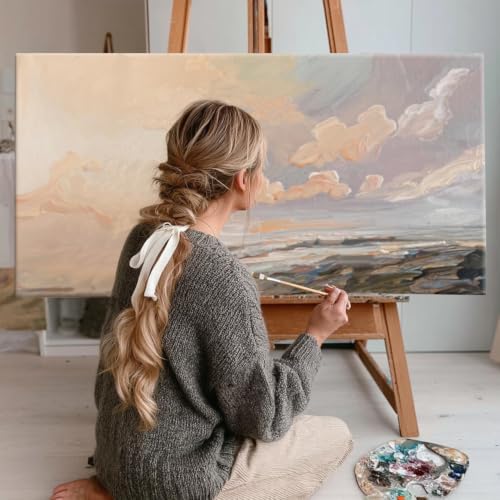 PHOENIX 18x36 Inch 2 Pack Heavy Duty Stretched Canvas - 1 3/4" Thick Large Long Canvas for Painting - Master Series 15 Oz. Gesso Primed Cotton Archival Canvases for Professional Artists