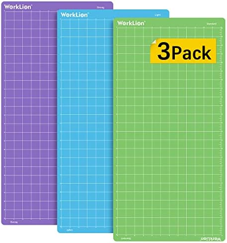 WORKLION Cutting Mat 12x24 Compatible With Explore One/Air/Air 2/Maker Adhesive Variety Sticky（Standard,Light,Strong) Anti-Slip Durable Mat Accessories