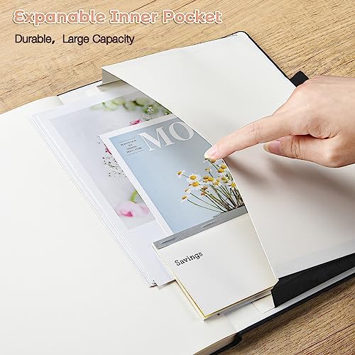 Blank Notebook, Hardcover Sketchbook, Leather Unlined Journal for Women Men