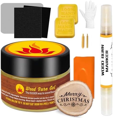 1DFAUL Wood Burn Paste Pen Kit, 4OZ Wooden Burning Gel & Wood Burn Marker