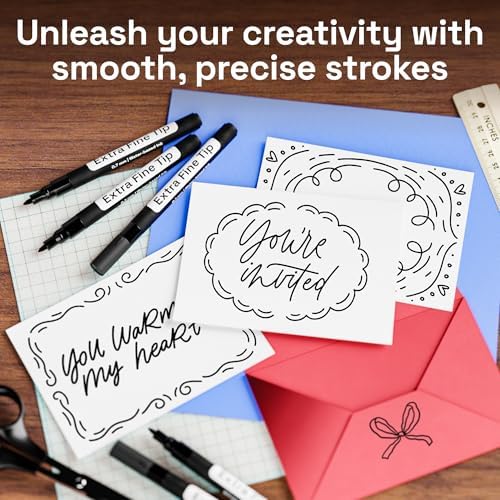 ARTISTRO Black Paint Pens - Extra-Fine Tips - Set of 5