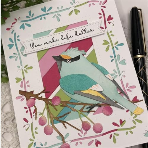 Scrapbooking Die-Cuts, Layer Frame Net Set Metal Cutting Dies for Card Making, Paper Craft Template, Background Embossing Stencils, DIY Album Décor (Love line frame-13.8x10.5cm)