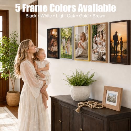 Canvas Floater Frame for 1”–1.25”Deep Gallery Wrapped Canvas, Wood-Look Floating Frame Wall Artwork for Oil Paintings, Gallery Bedroom, Living Room, Studio, Made in USA (Light Oak,18x24)