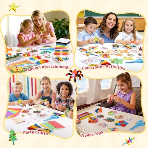 Zefy 3800+ Pcs Arts and Crafts Kit Supplies for Kids, All in One Craft Box