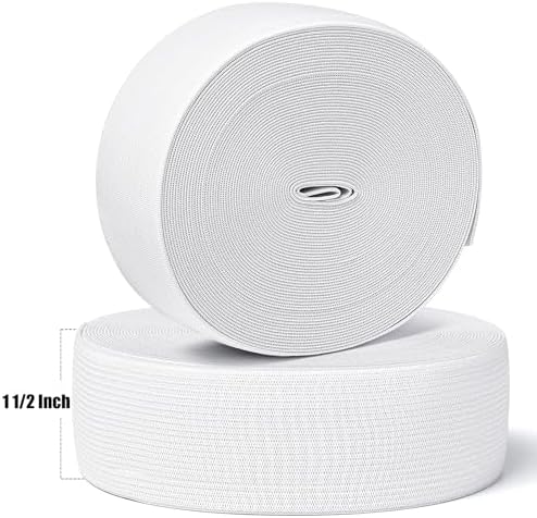 Airisoer Elastic Bands for Sewing 1.5 Inch x 12 Yards, White